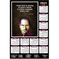 ESCAPER Steve Jobs Motivational Wall Calendar 2025 & Inspirational Quotes (12 x 18), Famous Quotes Wall Calendar 2025, Wall Calendar 2025 for Room Decoration, Wall Art