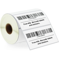True-Ally 100x50 Direct Thermal (DT) Barcode Label Sticker - 4 x 2 inches - 100mm x 50mm - 1000 Labels Per Roll - White Self Adhesive Sticker for Printing Barcoding (1 Roll Per Pack(1000 Labels))