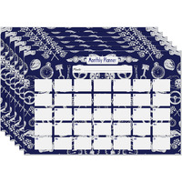 ESCAPER Bike Theme Monthly Planner Sheets - Pack of 6, A3-Sized Sheets for 6 Months of Productive Planning and Organizing