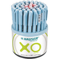 Hauser XO 0.7mm Ball Pen Tumbler | Sleek Body & Minimalistic Design | Matt Finish & Solid Body Type | Low Viscosity Ink With Ultra Durable Tip | Blue, Black & Red Ink, of 50 Pens