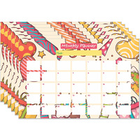 ESCAPER Birthday Theme Monthly Planner Sheets - Pack of 6, A3-Sized Sheets for 6 Months of Productive Planning and Organizing