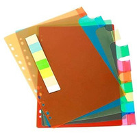 True-Ally A4 Binder Index Divider (10 Insertable tab Sheets) - Separators for Box Files, Lever Arch Files, Binders - A4 Size - Multicolor Tabs (Pack of 2 (Total 20 Sheets))