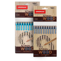 Unomax Xtron Wood Ballpen (20 Unit Hanger) | 10 Blue & 10 Black | Wooden Finish | Precision 0.7mm Tip | Jet Ink Technology | Comfort Grip | Perfect for Professionals, Students, and Everyday Use