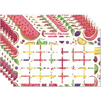 ESCAPER Fruits Theme Monthly Planner Sheets - Pack of 6, A3-Sized Sheets for 6 Months of Productive Planning and Organizing