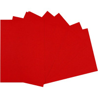 Snow Crafts A4-Size Coloured Crafts Sheets 120-180 GSM (Pack of 20 Sheets) (Red)