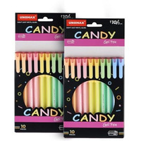 Unomax Candy Gel Pen Pack of 20 (Black & Red) |Professional Ergonomic Design for Daily Use, Exam-Friendly | Budget-Friendly, Pocket-Friendly, Ultra-Fine, Ergonomic Design