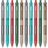 Flair Zoox F7 0.7mm Retractable Roller Gel Pen | Minimalistic Design Rubberised Body For Better Grip | Waterproof Ink For Smudge Free & Smooth Writing | Fitted With Jumbo Refill | Blue Ink, Pack of 10