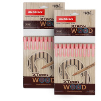 Unomax Xtron Wood Ballpen (20 Unit Hanger), Red | Wooden Finish | Precision 0.7mm Tip | Jet Ink Technology | Comfort Grip | Perfect for Professionals, Students, and Everyday Use