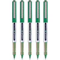 UNI-BALL Eye UB150 0.5mm Roller Ball Pen | Green Ink, Pack of 5