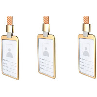 WHNOATOC id card holder for office,id card holder for women,Golden id card holder for men stylish,id card holder for school student,id card holder for office steel,office id card covers holders (Golden) PACK OF 3