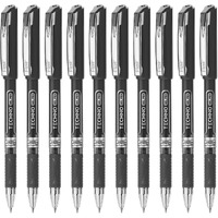 FLAIR Techno 0.5mm Gel Pen Box Pack | Japanese Waterproof Gel Ink for Smudge Free Writing | Comfortable Grip for Easy Handling | Black Ink, Pack of 10 Pens