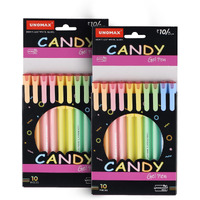 Unomax Candy Gel Pen Pack of 20 (Red) |Professional Ergonomic Design for Daily Use, Exam-Friendly | Budget-Friendly, Pocket-Friendly, Ultra-Fine, Ergonomic Design