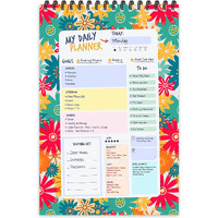 ESCAPER Flower Theme Daily Planner : Stay Organized and Inspired with A5-Sized (80 Days Plan) Planner - Perfect for Kids, Students & Creatives
