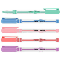 WIN Duke Ball Pens | 20 Blue Ink Pens | Assorted Pastel Colours | Ball Pens for Students | 0.7 mm Tip | Comfortable Grip for Extra Smooth Writing | Ideal for School Office & Business | Stick Pen Set