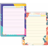 ESCAPER Abstract & Cream Flowers Themes Project Papers - Multicolor Practical Sheets for Assignment, Art & Craft One Side Ruled Lines Paper, Designer Ruled Coloured Paper, Perfect for School Projects