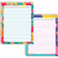 ESCAPER Flowers & Abstract Theme Project Papers - Multicolor Practical Sheets for Assignment, Art & Craft One Side Ruled Lines Paper, Designer Ruled Coloured Paper, Perfect for School Projects