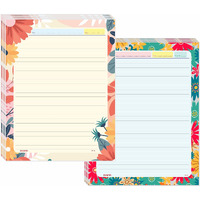 ESCAPER Flowers Theme Project Papers - Multicolor Practical Sheets for Assignment, Art & Craft One Side Ruled Lines Paper, Designer Ruled Coloured Paper, Perfect for School Projects