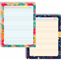 ESCAPER Flowers & Sky Theme Project Papers - Multicolor Practical Sheets for Assignment, Art & Craft One Side Ruled Lines Paper, Designer Ruled Coloured Paper, Perfect for School Projects