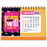 ESCAPER Motivational Desk Calendar 2025 (22 x 15 cm), Table Calendar 2025, Desktop Calendar 2025, Inspirational Quotes Calendar 2025, Motivational Calendar for Desk, New Year Calendar 2025