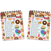 ESCAPER Junk Food Themed To-Do List Planners: Keep Your Little Ones Organized and Productive (Pack of 2 - A6 Size - 80 Sheets Each)