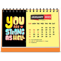 ESCAPER Motivational Desk Calendar 2025 (22 x 15 cm), Table Calendar 2025, Desktop Calendar 2025, Inspirational Quotes Calendar 2025, Motivational Calendar for Desk, New Year Calendar 2025
