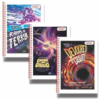 Anupam NASA 1 Subject Notebook A4, 70 GSM, 70 Sheets (140 Pages) College Ruled Spiral Subject Notebook for Work, School Supplies, Home & Office, Writing Journal (Pack of 3)