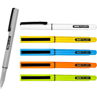 WIN Plush Ball Pen | 20 Pens (10 Blue Ink & 10 Black Ink) | Bright Body Colours | 0.7 mm Tip | Pens for Writing | Office Stationery | Stick Pens Set