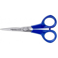 Munix GL-2150 126 mm / 4.9" Stainless Steel Scissors | Pointed Thin Tip with Shock Proof Body | Ergonomic & Soft Handles for Easy Handling | Dark Blue, Pack of 1 - Color May Vary
