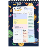 ESCAPER Space Theme Daily Planner : Stay Organized and Inspired with A5-Sized (80 Days Plan) Planner - Perfect for Kids, Students & Creatives