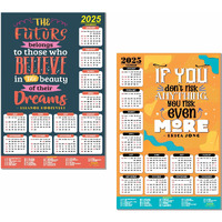 ESCAPER Motivational New Year Wall Calendar 2025 (45x30 cm) (Pack of 2 Calendars (WC - 07,08))