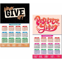 ESCAPER Motivational New Year Wall Calendar 2025 (45x30 cm) (Pack of 2 Calendars (WC - 503,504))
