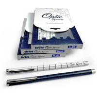 WIN Optic Square Ball Pens | 30 Blue Ink Pens | 0.7 mm Diamond Cut Tip | Ergonomic Grip | Square Design & Lightweight Body | Best Pen for Gift Signature Pens | Pens for Writing