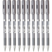 Hauser Germany Aerox Gel Pen Wallet Pack | Classy Looks Body, Waterproof Gel Ink | Low-Viscosity Ink For Smudge Free Writing | Comfortable Rubber Grip | Black Ink, Pack of 10 Pens
