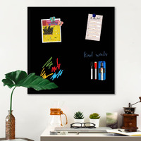 ArtzFolio Greys Family Black Colour | Framed Magnetic Dry Erase White Board | Includes Sticky Notes, Magnet Buttons & Markers | Black Frame | 12 x 12 inch (30 x 30 cms)
