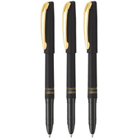 Hauser Aspire Metal Ball Pen Box Pack | Matt Black Body With Copper Trim | Smooth, Sturdy, Refillable Pen | Attractive Look With Smudge Free Writing | Ideal For Gifting | Blue Ink, Pack of 3