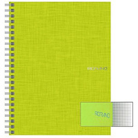 Fabriano Ecoqua A4 Spiral Bound Graph 5MM Notebook Lime