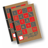 Anupam Squared Paper Pad 21x30cm Size 5mm Squares on 80GSM White Paper with Perforated Edges for Easy Removal With Engineering Pad, Graph Paper, Grid Paper, Drafting Paper, Writing Paper