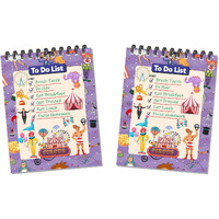 ESCAPER Circus Themed To-Do List Planners: Keep Your Little Ones Organized and Productive (Pack of 2 - A6 Size - 80 Sheets Each)