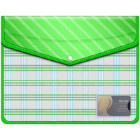 FEDUS Documents Holder Envelope Folder, Stylist Printed File Storage Bag with Snap Button Transparent Plastic File for documents Certificate File Document Folder for Certificate (GREEN, PACK OF 2)