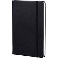 AccuPrints Black Pu Leather Notebook Diary 5.8 * 8.3 inches 200 Ruled Pages