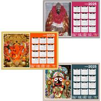 ESCAPER Famous Hindu Temples Wall Calendar 2025, Hindu Gods Wall Calendar 2025, Hindu Goddess Wall Calendar 2025, Hindu Gods Photos, Hindu Goddess Photos, Hindu Mandir Wall Calendar 2025