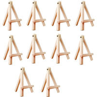 Eduway 7 Inch Mini Wooden Easel Tripod Stand for Sketch Accessories/Natural Craft/Art/Painting/Mini Canvas/Business Card/Display Pack of 10
