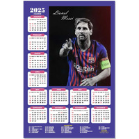 ESCAPER Football Players Wall Calendar 2025 for Room Decoration (45 x 30 cm), Famous Footballers Wall Calendar 2025, Football Wall Calendar 2025 hanging, Football Wall Calendar 2025 Set