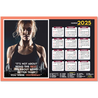 ESCAPER Gym Wall Calendar 2025 hanging (12 x 18), Wall Calendar 2025 for Gym Motivation, Workout Wall Calendar 2025 for Gym, Exercise Wall Calendar 2025, Bodybuilders Wall Calendar 2025, Fitness Center Wall Calendar 2025