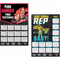ESCAPER Gym Wall Calendar 2025 hanging (12 x 18, 300 GSM), Wall Calendar 2025 for Gym Motivation, Workout Wall Calendar 2025 for Gym, Exercise Wall Calendar 2025, Bodybuilders Wall Calendar 2025, Fitness Center Wall Calendar 2025