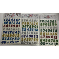 Eclet Eva Foam Glitter Numerics/Numbers/123 Self Adhesive Stickers for Kids, Children Learning or Art & Craft(Set of 3)