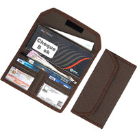 GreatDio Cheque Book Holder Multi Pocket Expanding Zip Pouch Travel Organizer Bag Case for Small Electronics and Accessories - (Color Will Be Sent As Per Stock Availability)