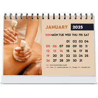 ESCAPER Body Spa Calendar 2025 Desk, Body Massage Calendar 2025, Thai Spa Calendar 2025, Thai Massage Calendar 2025, Body Spa Photo Calendar, New Year Gift 2025, Spa Photoshoot Calendar