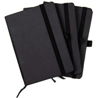 Cubic 206 A6 Size Journal with Elastic (Matte Black) - Pack of 3