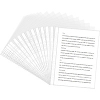GreatDio 50Pcs Transparent A4 Size Document Sleeves 100 Micron Thickness Leaf Waterproof Clear Sheet Protector 11 Holes Punched Ring Files